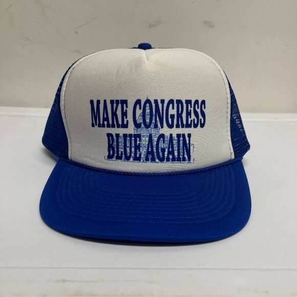 Otto Make Congress Blue Again Mesh Trucker Hat Democrat Liberal Politics Left - Picture 1 of 6